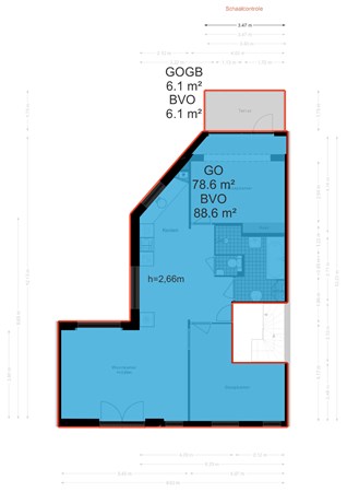 Floorplan - Blasiusstraat 142-1, 1091 CZ Amsterdam